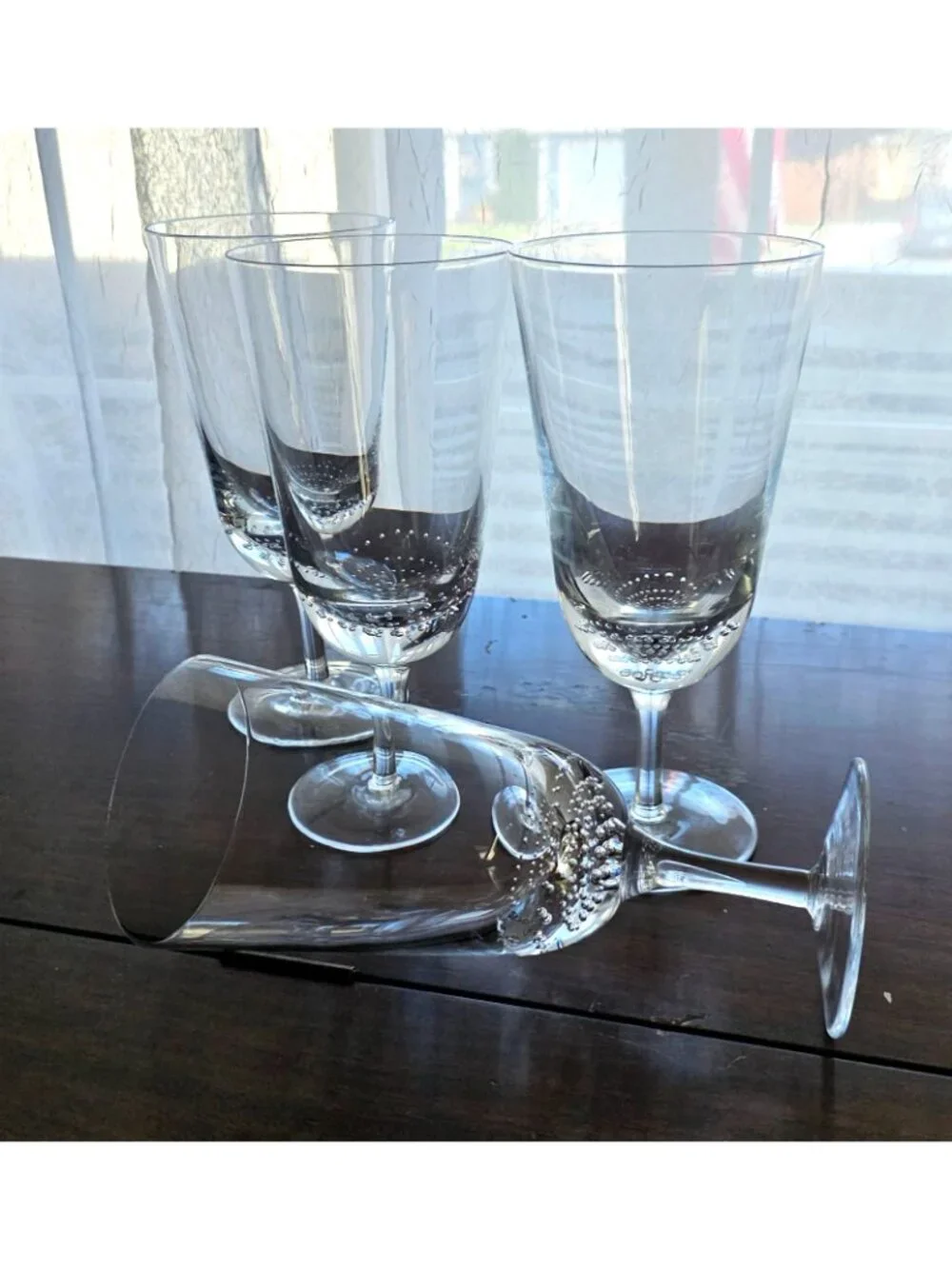 4 Pier 1 Bubbles Water Goblets 8.25